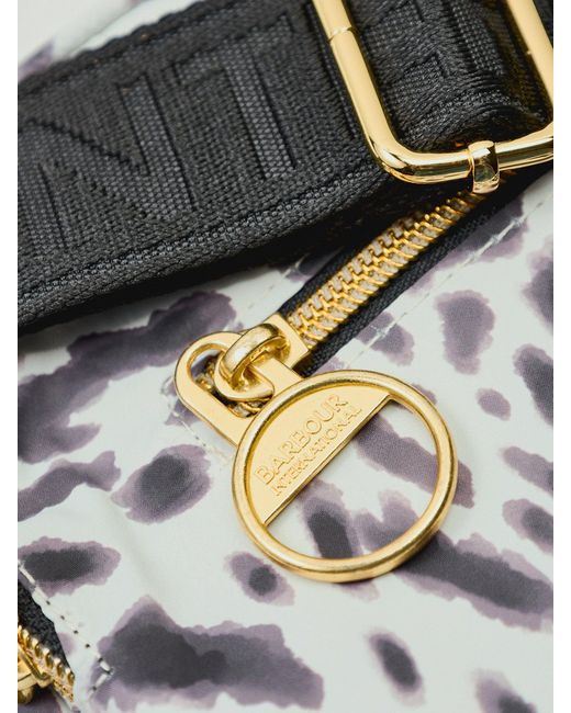 Barbour Black Boulevard Crossbody Bag Leopard Print