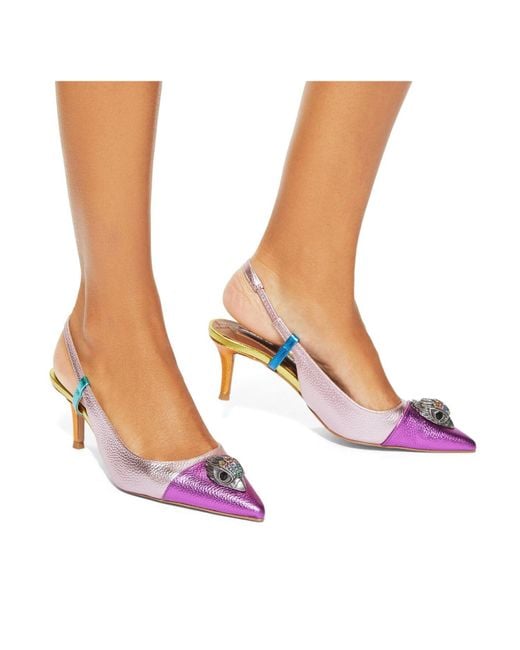 Kurt Geiger Pink Belgravia Eagle Sling