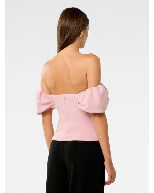 Forever New Pink Jacinta Off Shoulder Top