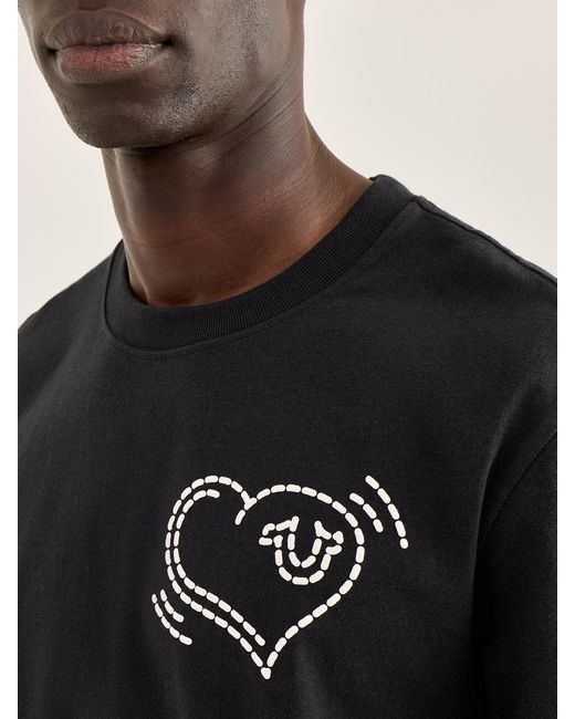 True Religion Black Puff Cat Tee for men