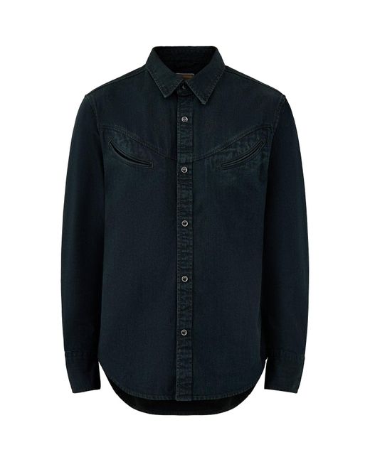Levi's Blue Smiley Western Shirt for men