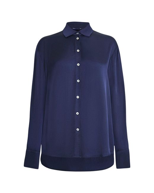 James Lakeland Blue Satin Finish Shirt