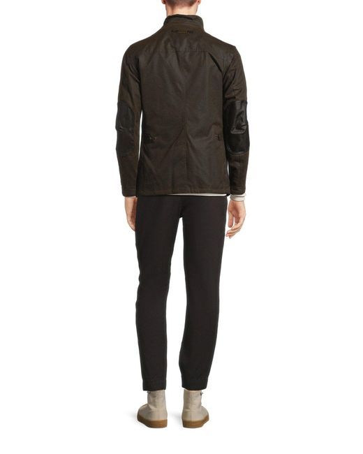 Barbour Black Ogston Wax Jacket for men