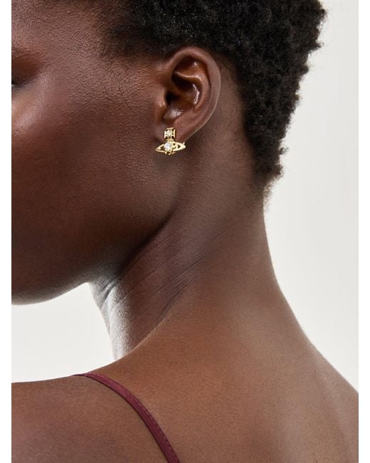 Gold Tamia Orb Earrings Vivienne Westwood Lee Orb Stud Earrings In