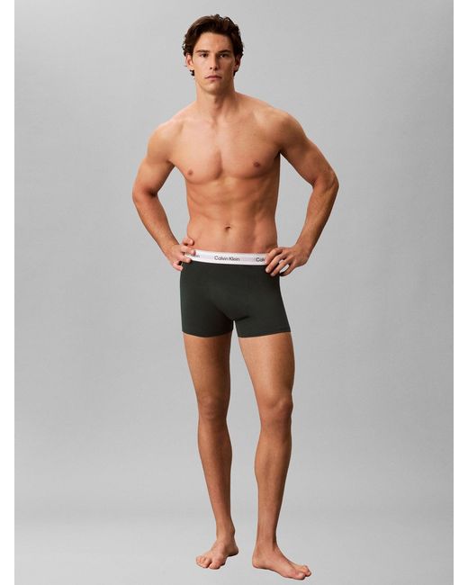 Calvin Klein Black Icon Stretch Relaxed Fit Trunks 3 Pack for men