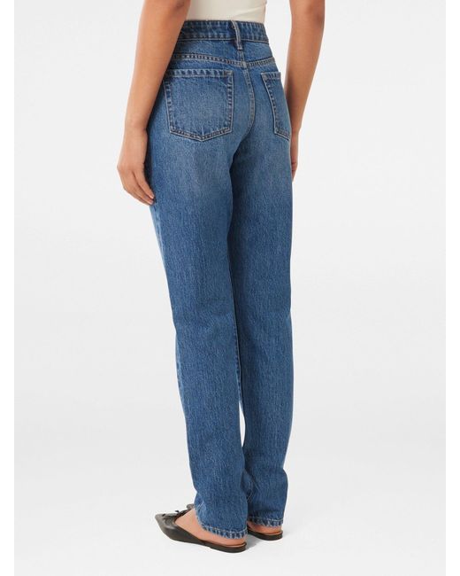 Forever New Blue Paris Slim Straight Leg Jeans