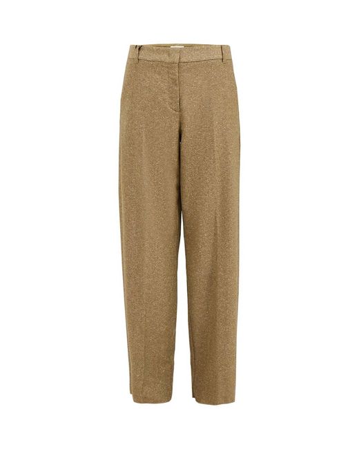 Marella Natural Virgin Wool & Silk Blend Poggio Trousers