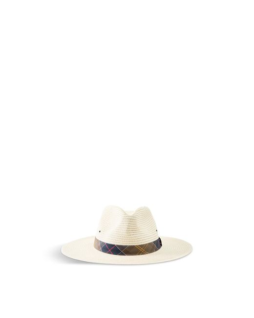 Barbour White Kirkstone Fedora Summer Hat Cream for men