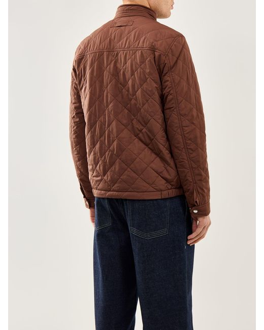 Gant Brown Quilted Windcheater Jacket for men