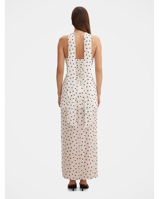 Forever New White Arli Strapless Ruched Maxi Dress