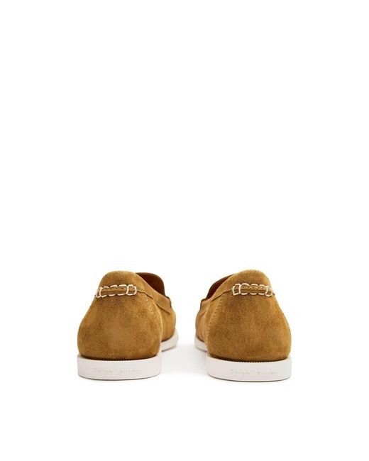 Polo Ralph Lauren White Merton Suede Venetian Loafers Tan for men