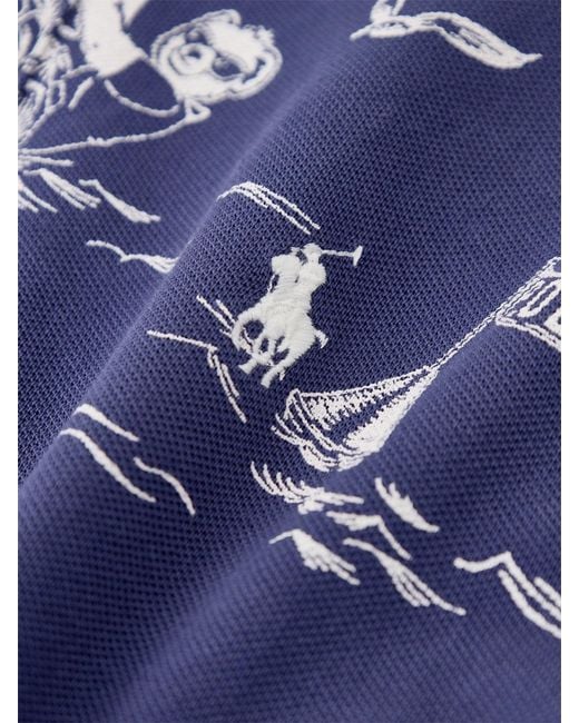 Polo Ralph Lauren Blue Ralph Lauren Island Printed Polo Shirt for men