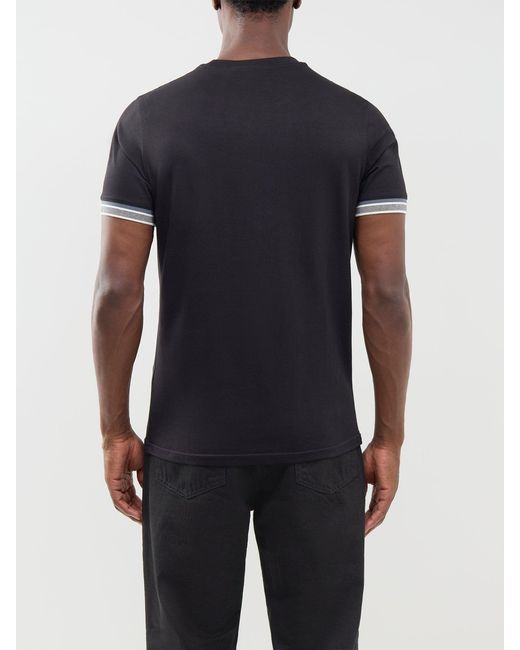 Barbour Black Newport Tipped T-Shirt for men
