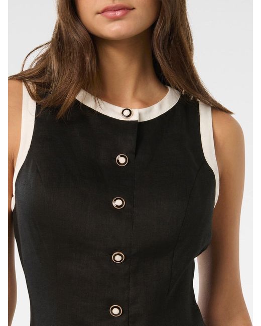 Forever New Black Montana Contrast Shift Mini Dress