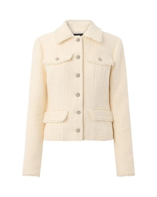 Whistles Natural Lucie Boucle Jacket