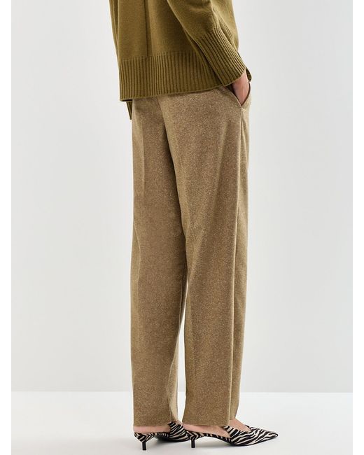 Marella Natural Virgin Wool & Silk Blend Poggio Trousers