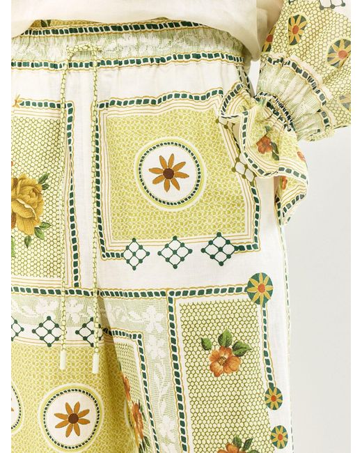 ALÉMAIS Yellow Dixie Wide Leg Trousers