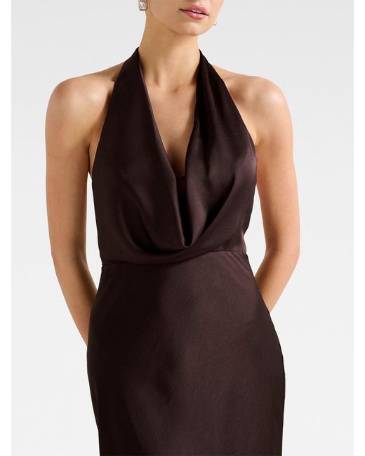 Forever New Purple Becca Halter Neck Gown