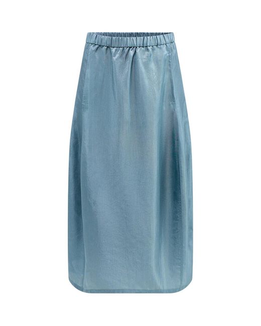 Eileen Fisher Blue Full Length Lantern Skirt