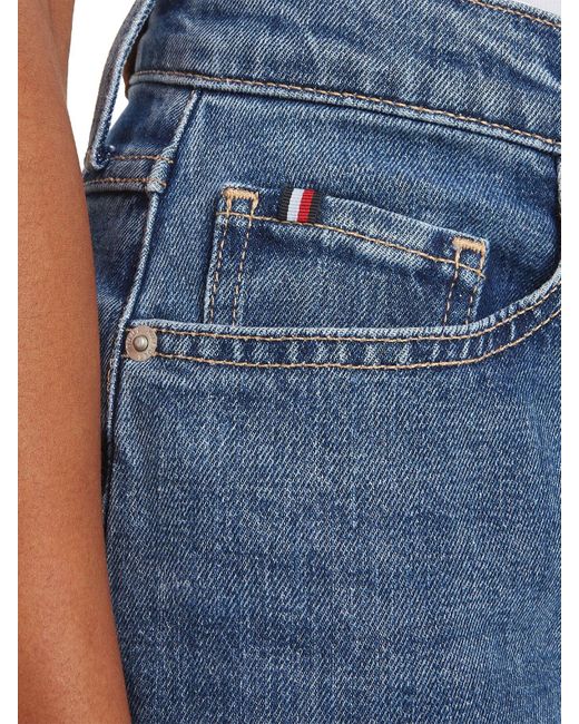 Tommy Hilfiger Blue Mid Rise Classic Straight Jeans