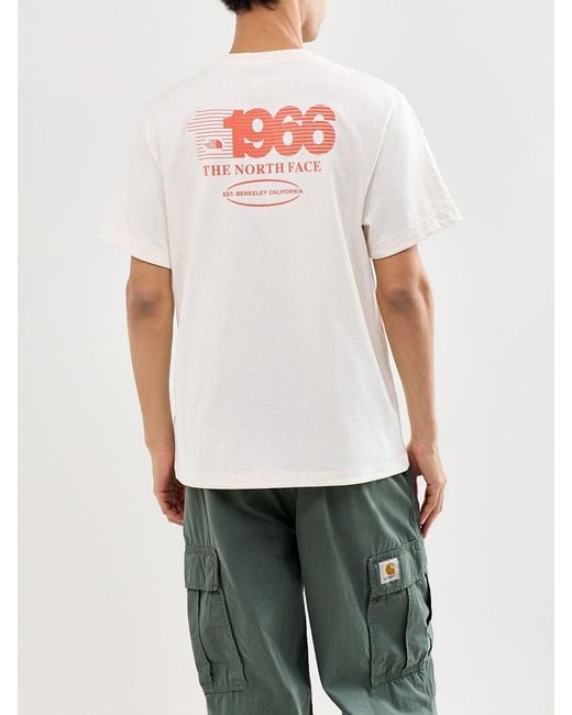 The North Face White Track Graphic T-Shirt Cream for men