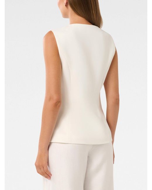 Forever New White Hattie Hook And Eye Waistcoat