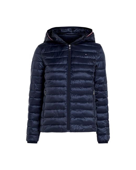 Tommy Hilfiger Blue Down-Filled Hooded Zip-Thru Jacket