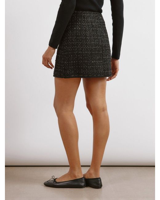 Albaray Black Tweed Short Skirt