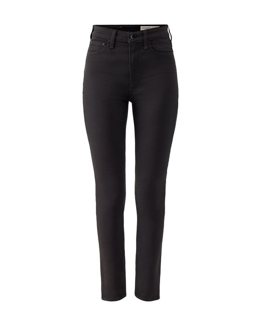 Rag & Bone Black Skinny High-rise Stretch-denim Jeans