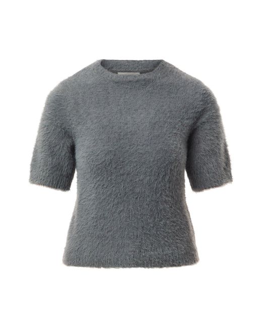 Pretty Lavish Gray Women's Kelly Cropped Knit T-shirt for men