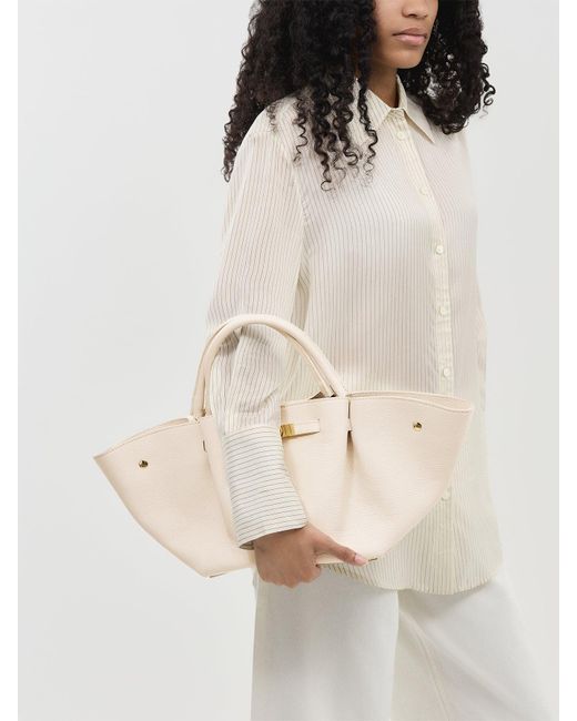 Marlon Natural Feny Button Top Handle Bag