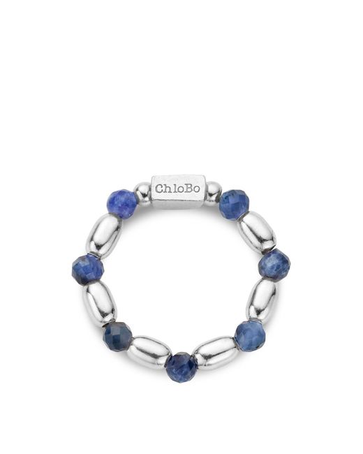 ChloBo Blue Women's Mini Rice Sodalite Ring Medium