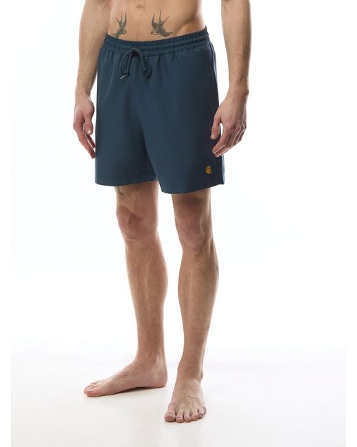 Carhartt Blue Chase Swim Trunks for men