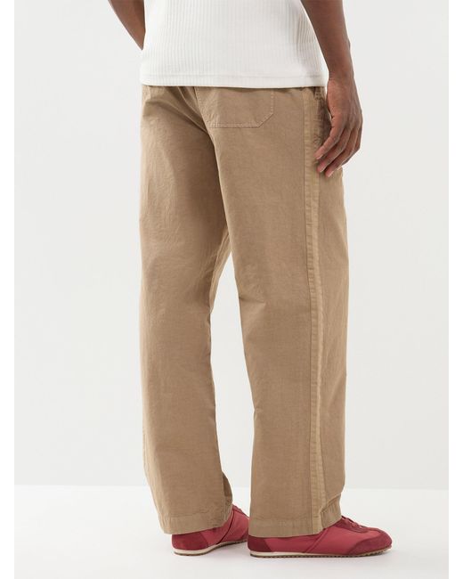 Paul Smith Natural Linen Mix Drawstring Trousers for men