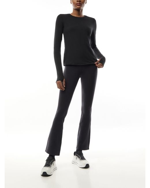 Alo Yoga Alosoft Finesse Long Sleeve Top in Black | Lyst UK