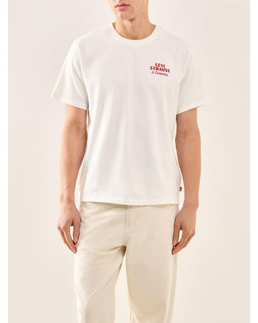 Levi's White Relaxed Fit Graphic Tee for men