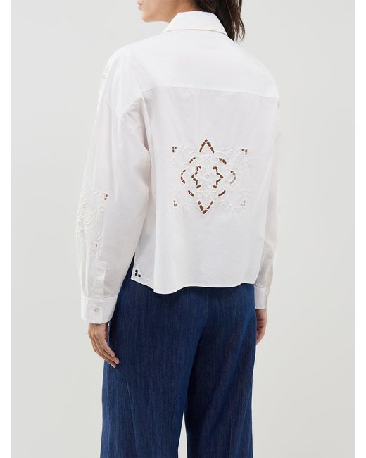 Weekend by Maxmara White Ariano Embroidered Shirt