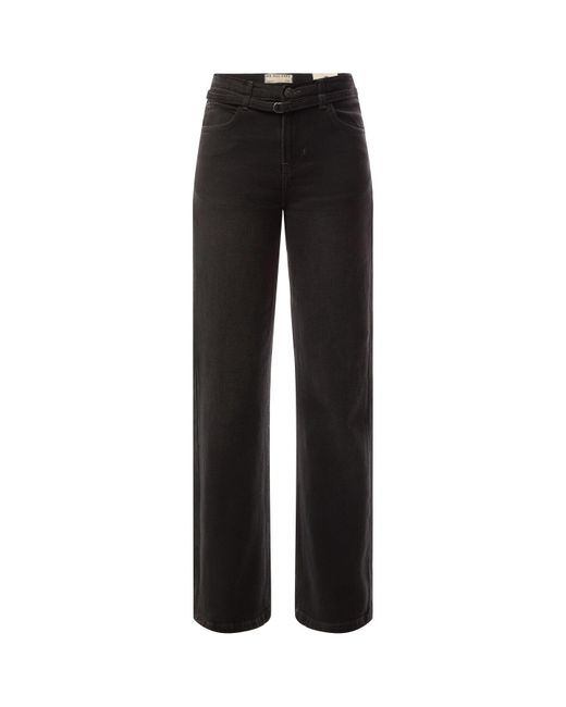 Free People Black Women's Wtf Sabine Slim A Line Jean