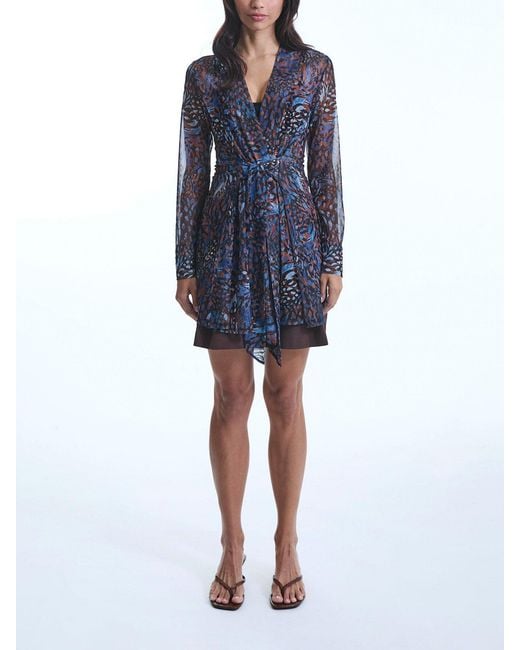 James Lakeland Blue Sheer Printed Jacket