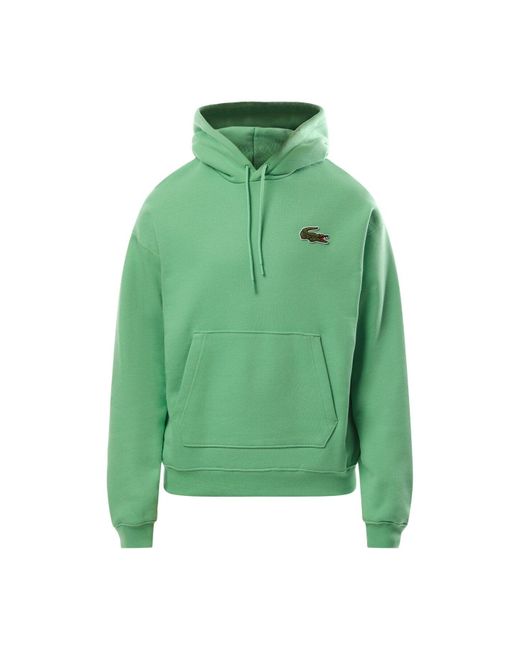 Lacoste Green Overhead Signature Croc Hoodie for men