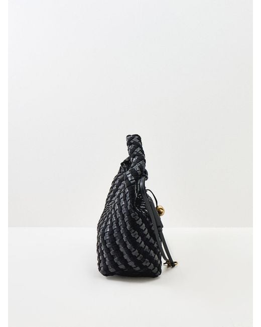Gianni Chiarini Black Aurelie Woven Small Tote Bag