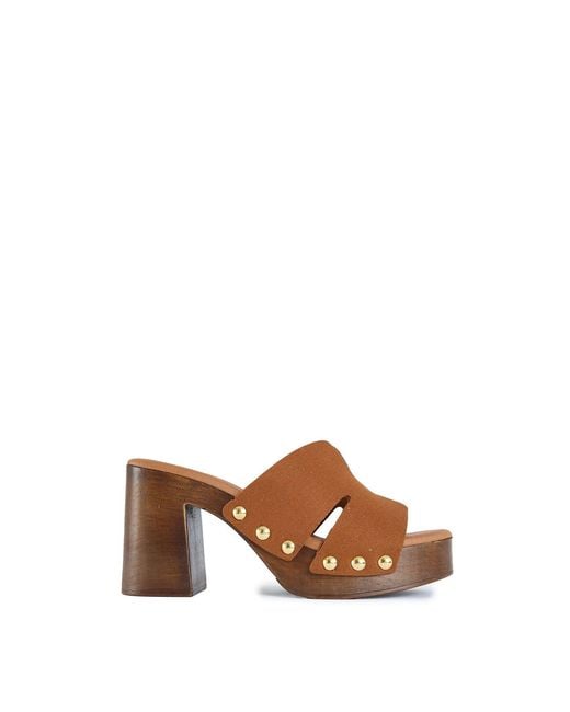 V.Gan Brown Vegan Oxi Clog Sandals
