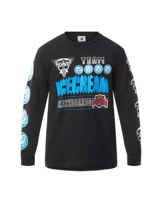 ICECREAM Blue Men's Team Long Sleeve T Shirt for men