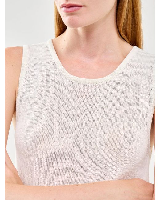 SELECTED White Moni Sleeveless Knit Top