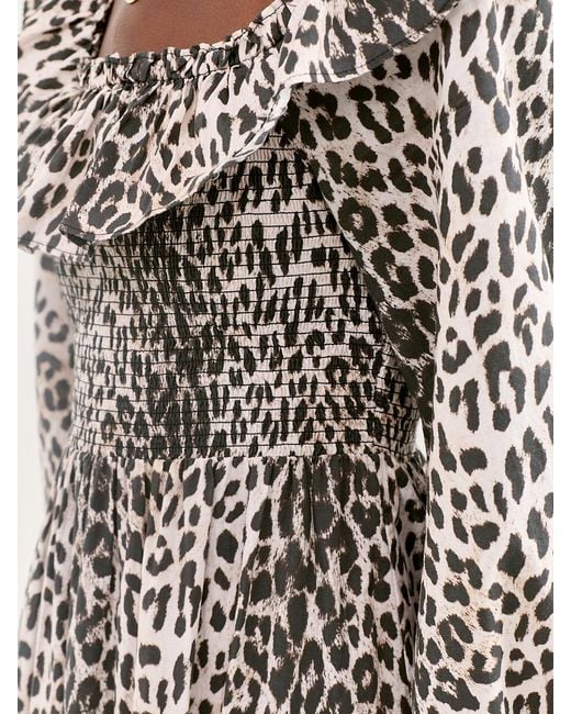 Rixo Multicolor Gabriel Leopard Midi Dress Multi