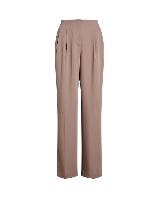 Forever New Brown Julia Pleated Wide Leg Pants