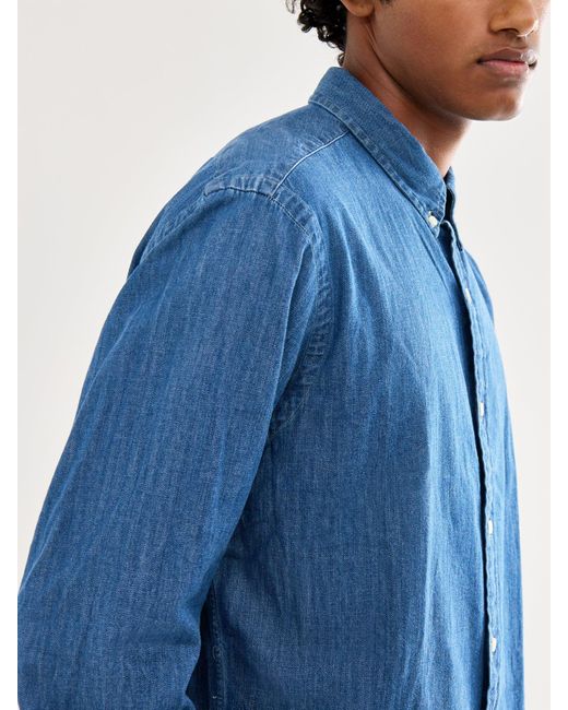 Polo Ralph Lauren Blue Button Down Denim Shirt for men