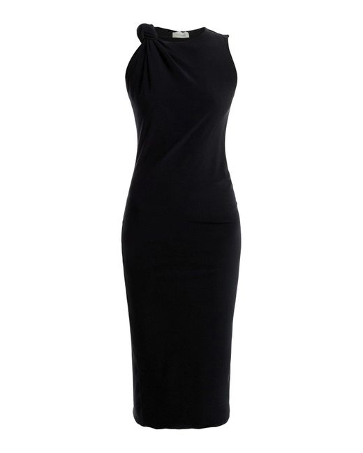 Sportmax Black Women's Nuble Midi Sleeveless Jersey Dress