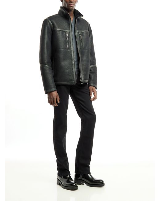 PAIGE Black Men's Normandie Straight Fit Jeans Shadow for men