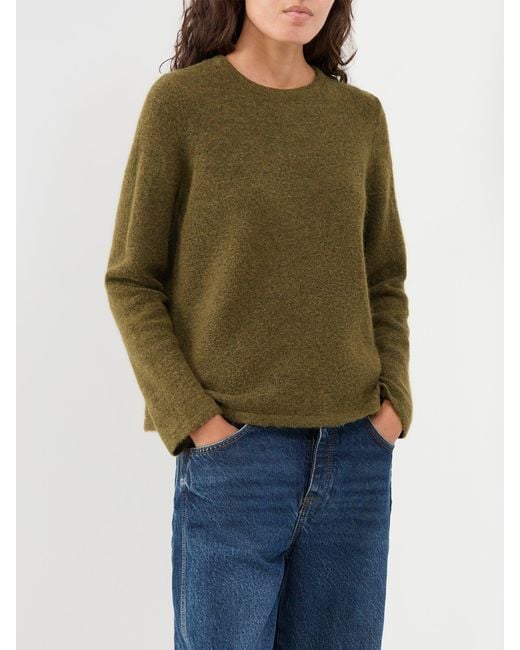 SELECTED Green Lulu Alpaca Blend Crew Neck Jumper